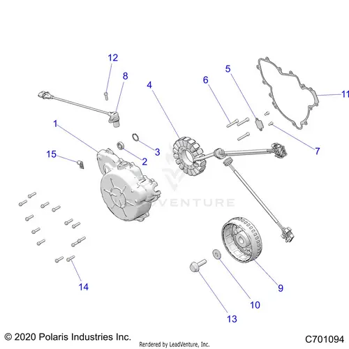 Engine: Stator And Flywheel - 2023 Polaris Rzr Xp 1000 Sport 1