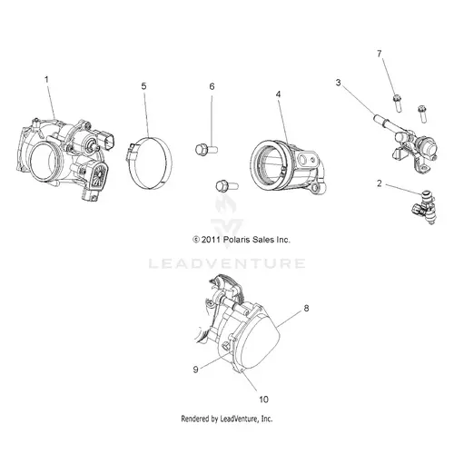Engine: Throttle Body And Fuel Rail - 2016 Polaris Rzr 570 1