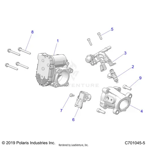 Engine: Throttle Body And Fuel Rail - 2022 Polaris Rzr Trail 570 1