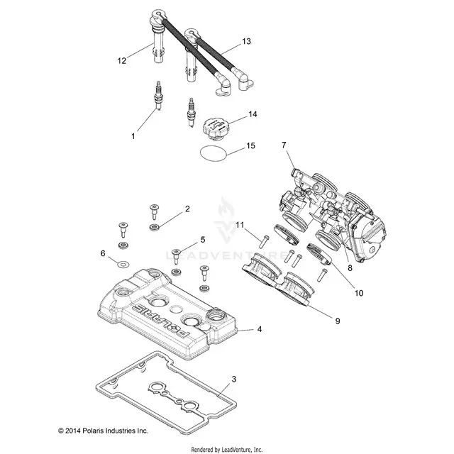 Engine: Throttle Body And Valve Cover - 2015 Polaris Rzr Xp 4 1000 1