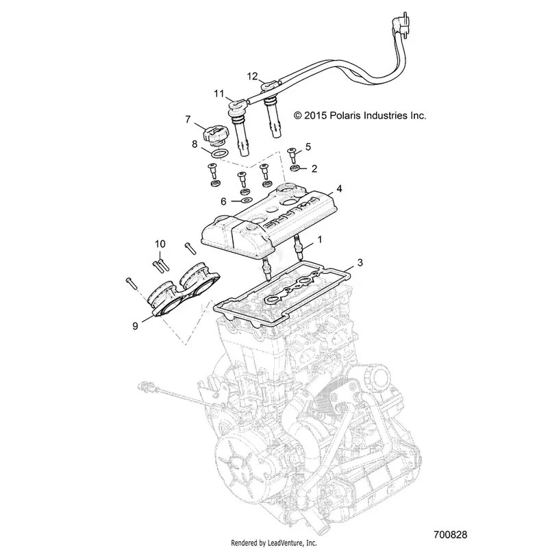 Engine: Throttle Body And Valve Cover - 2018 Polaris General 1000 4 Eps 1