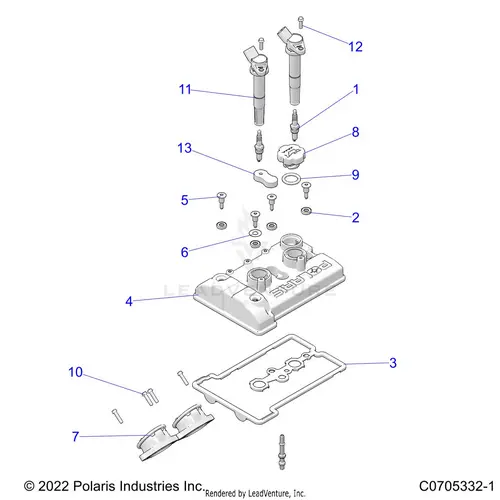 Engine: Throttle Body And Valve Cover - 2021 Polaris Rzr Pro Xp 4 Premium Ca 1