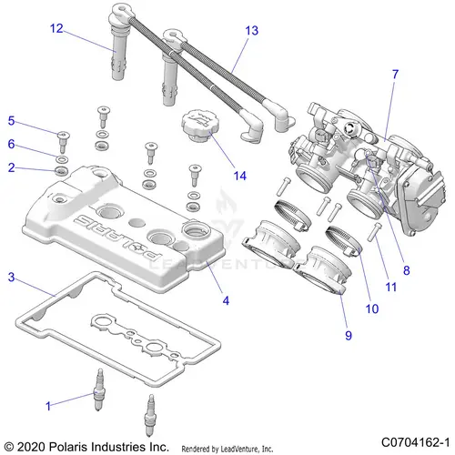 Engine: Throttle Body And Valve Cover - 2023 Polaris Rzr Xp 1000 Premium 1
