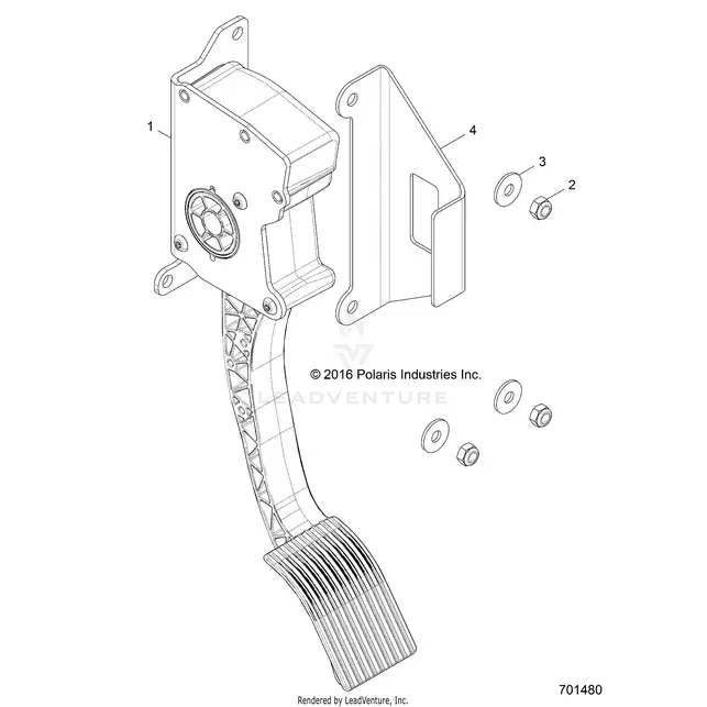 Engine: Throttle Pedal - 2017 Polaris Rzr S 1000 Eps 1