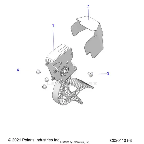 Engine: Throttle Pedal - 2023 Polaris Rzr 200 Troy Lee Designs Evap 1