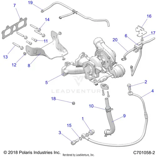Engine: Turbo Charger Mounting - 2021 Polaris Rzr Turbo S 1