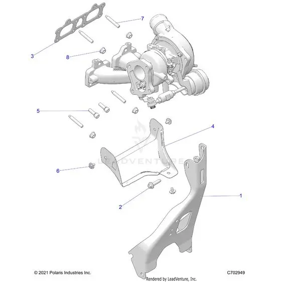 Engine: Turbo Charger Mounting - 2022 Polaris Rzr Pro Xp Ultimate Evap 1