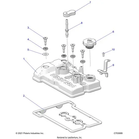 Engine: Valve Cover - 2024 Polaris Rzr Xp 4 1000 Premium 1