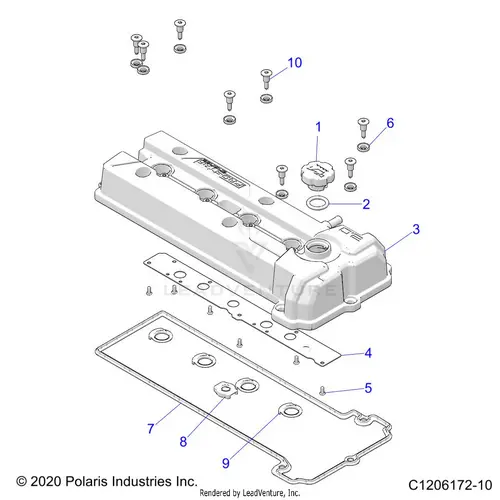 Engine: Valve Cover - 2025 Polaris Rzr Pro R 4 Sport 1