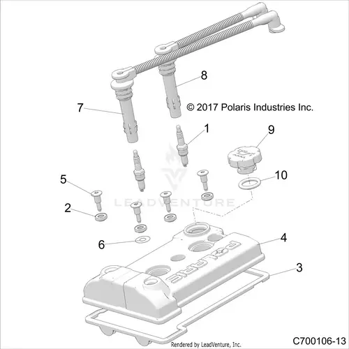 Engine: Valve Cover Spark Plugs - 2021 Polaris Rzr S 4 1000 1