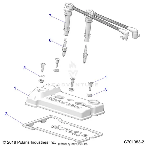 Engine: Valve Cover Sparkplugs And Wires - 2020 Polaris Rzr 900 Eps Ride Command 1