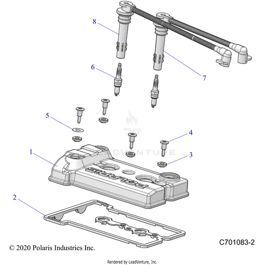 Engine: Valve Cover Sparkplugs And Wires - 2023 Polaris Rzr Trail S 1000 Eps 1