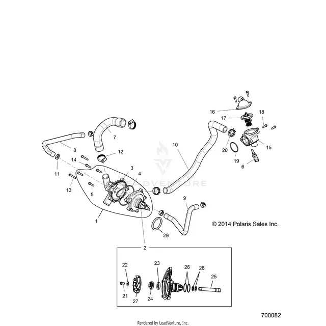 Engine: Waterpump And Bypass - 2015 Polaris Rzr Xp 1000 1