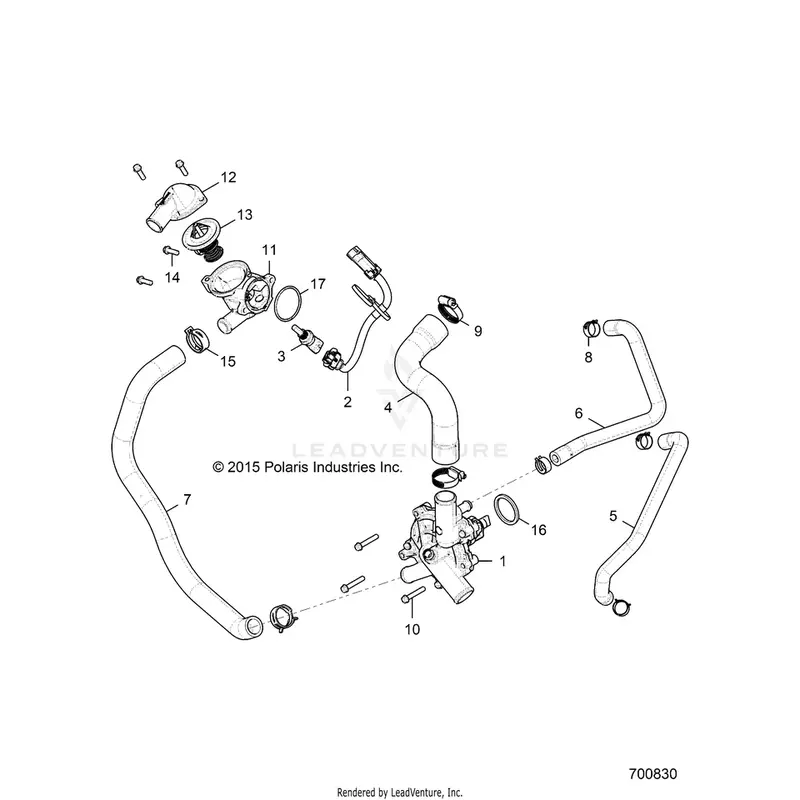 Engine: Waterpump And Bypass - 2019 Polaris General 1000 Eps 1