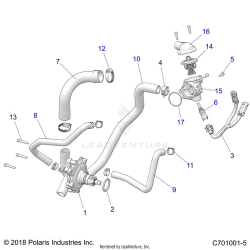 Engine: Waterpump And Bypass - 2020 Polaris Rzr Xp Turbo 1