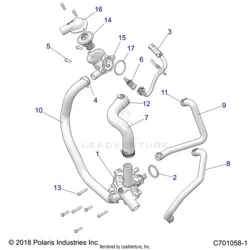Engine: Waterpump And Bypass - 2021 Polaris Rzr Xp 1000 1