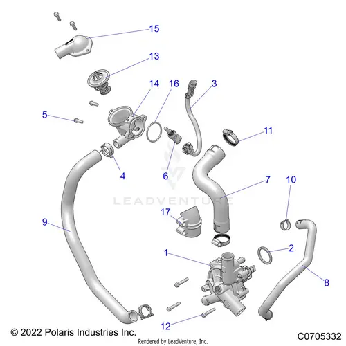 Engine: Waterpump And Bypass - 2022 Polaris Rzr Pro Xp Sport 1