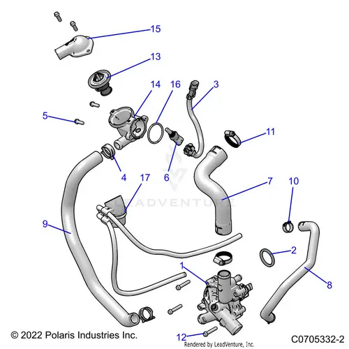 Engine: Waterpump And Bypass - 2023 Polaris Rzr Pro Xp Sport 1
