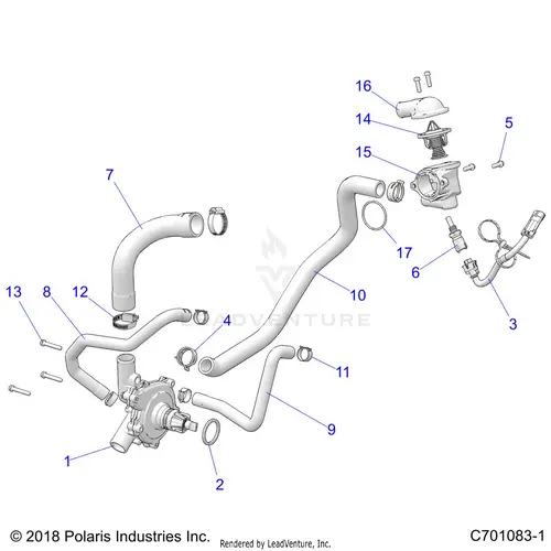 Engine: Waterpump And Bypass - 2023 Polaris Rzr Trail S 1000 Eps 1