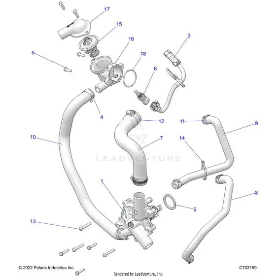Engine: Waterpump And Bypass - 2023 Polaris Rzr Xp 1000 Sport 1