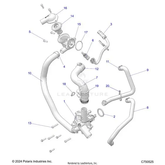 Engine: Waterpump And Bypass - 2025 Polaris Rzr Xp 4 1000 Premium 1
