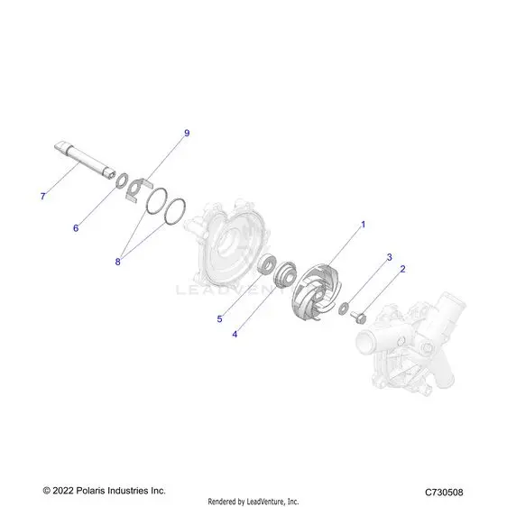 Engine: Waterpump Assembly - 2023 Polaris Rzr Xp 1000 Premium Ride Command 1