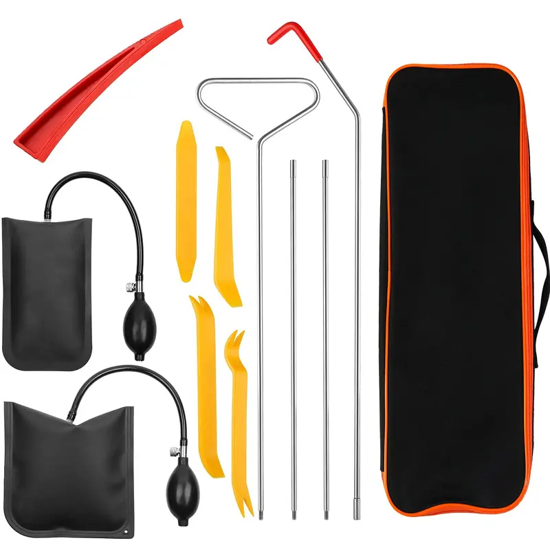 Essential Automotive Car Tool Set Kit With Air Wedge, Long Reach Grabber, Multifunctional Tool Set For Cars Trucks 1