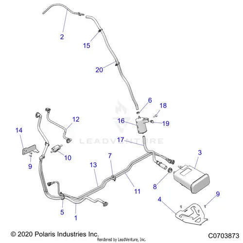 Fuel: System Fuel Lines Evap - 2023 Polaris Rzr Pro R Ultimate 1