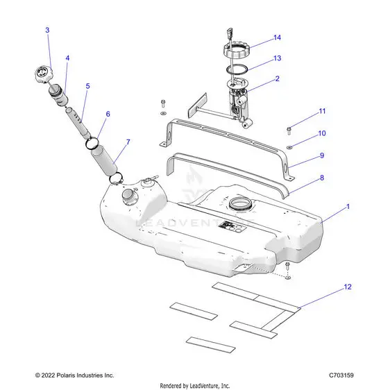 Fuel: System Fuel Tank - 2023 Polaris Rzr Pro R Ultimate 1