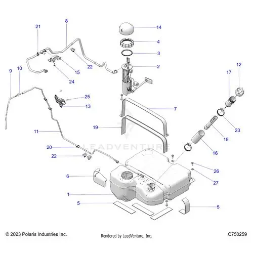 Fuel: System Std. - 2025 Polaris Rzr Pro Xp Premium 1