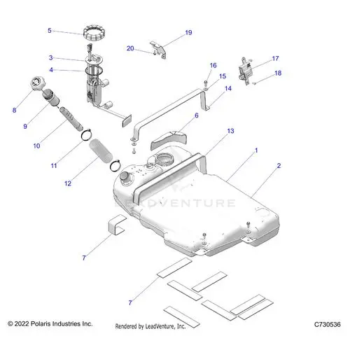 Fuel: System Tank - 2023 Polaris Rzr Pro Xp Sport 1
