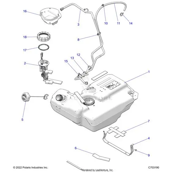 Fuel: System Tank - 2023 Polaris Rzr Trail S 1000 Eps 1
