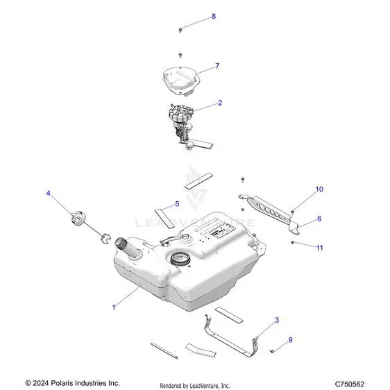 Fuel: System Tank - 2025 Polaris Rzr Xp 1000 Premium 1