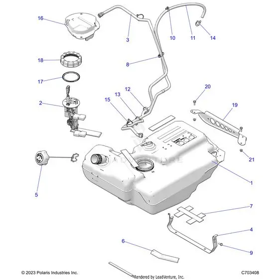 Fuel: System Tank Evap - 2024 Polaris Rzr Trail S 1000 Ultimate 1