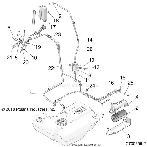 Fuel: Systems & Fuel Lines Evap - 2023 Polaris Rzr Xp 4 1000 Sport 1