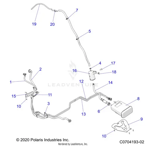 Fuel: Systems Lines Evap - 2023 Polaris Rzr Pro R 4 Sport 1