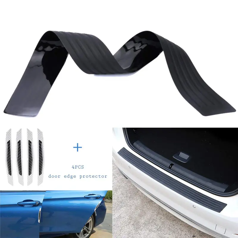 Rear Bumper Protector Guard Trunk Edge Scratch Protector Cover Mat Door Entry Guards Accessory Trim Cover For Suv/Cars (40.9Inch) 1