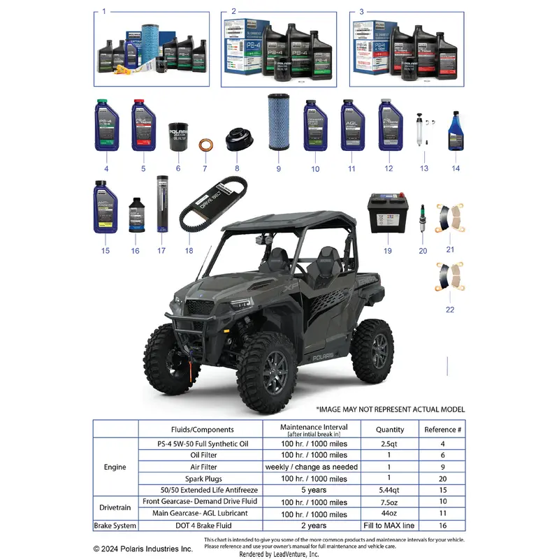 *Service And Maintenance Parts List* - 2026 Polaris General 1000 Premium 1