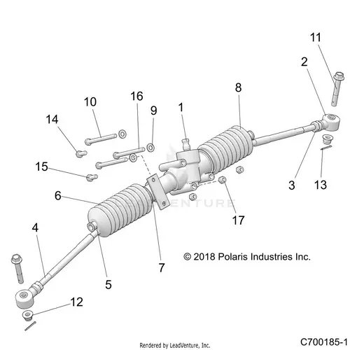 Steering: Gearbox Asm. - 2019 Polaris Rzr 570 1