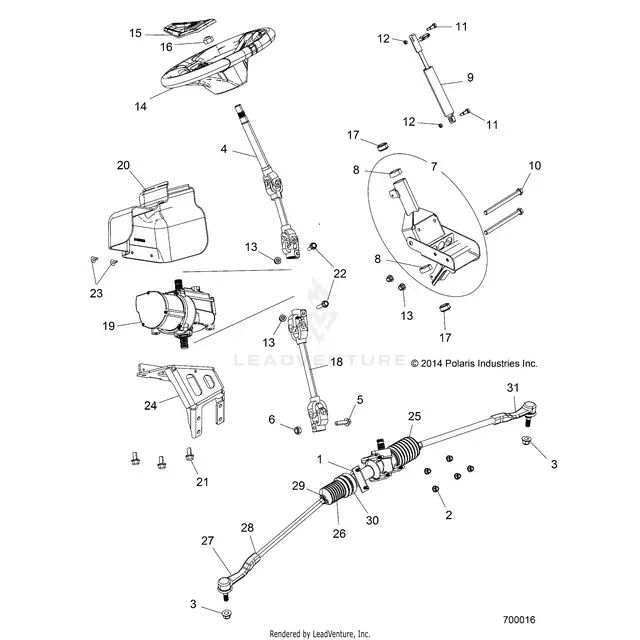 Steering: Power Steering Asm. - 2015 Polaris Rzr 4 900 1