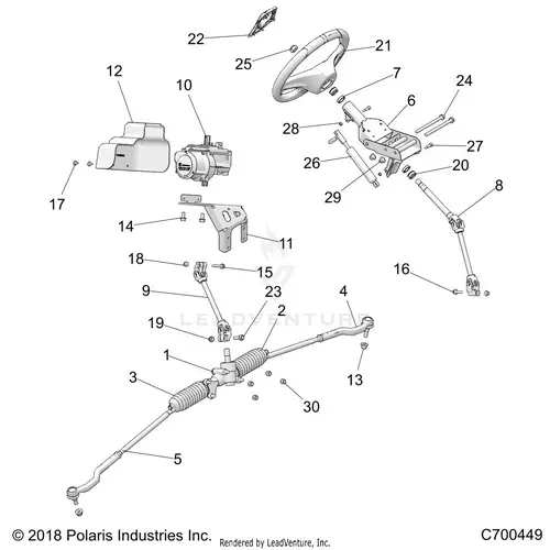 Steering: Steering Asm. - 2019 Polaris Rzr Xp 4 Turbo S Velocity 1