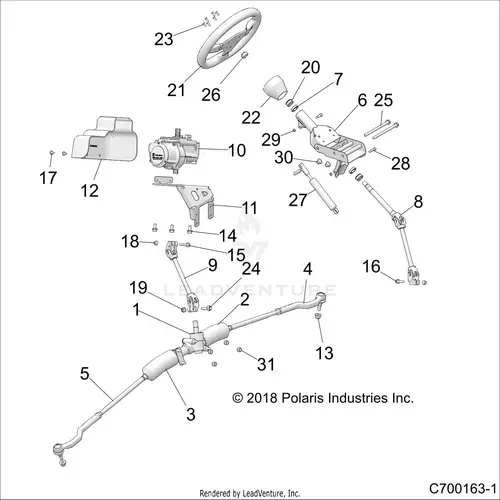 Steering: Steering Asm. - 2020 Polaris Rzr Turbo S 4 1