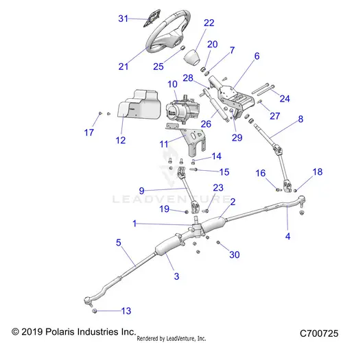 Steering: Steering Asm. - 2020 Polaris Rzr Turbo S 4 Velocity 1