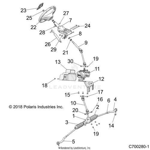 Steering: Steering Asm. - 2021 Polaris Rzr Xp 4 Turbo 1