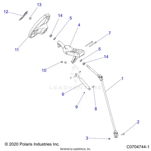 Steering: Steering Asm. - 2023 Polaris Rzr 900 Trail 1