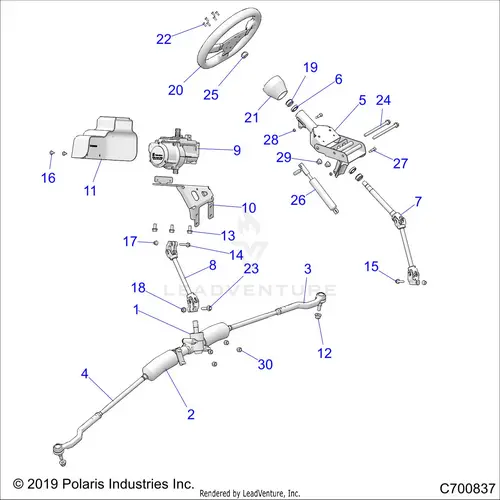 Steering: Steering Asm. Turbo S And Le - 2021 Polaris Rzr Turbo S 1