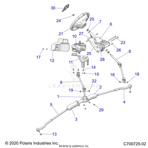Steering: Steering Asm. Velocity - 2021 Polaris Rzr Turbo S 1