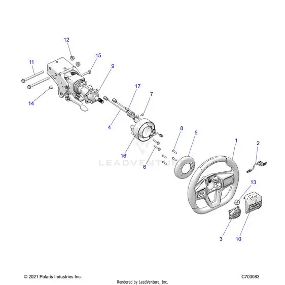 Steering: Upper Premium/Deluxe - 2022 Polaris Rzr Pro Xp 4 Premium Evap 1