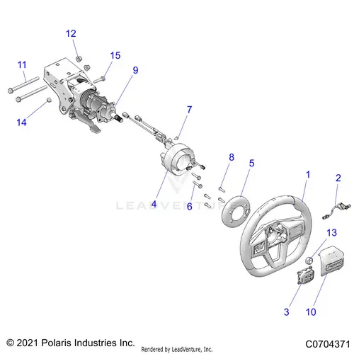 Steering: Upper Premium/Deluxe - 2024 Polaris Rzr Pro Xp 4 Premium 1