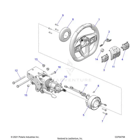 Steering: Upper Premium/Ultimate - 2022 Polaris Rzr Pro Xp 4 Ultimate 1